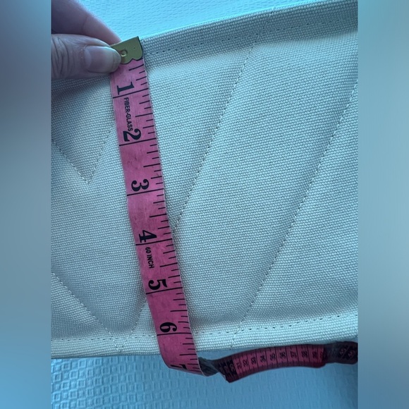 SANDRO Kasbah Quilted Canvas Tote Bag In Ecru. NWT - Picture 15 of 16